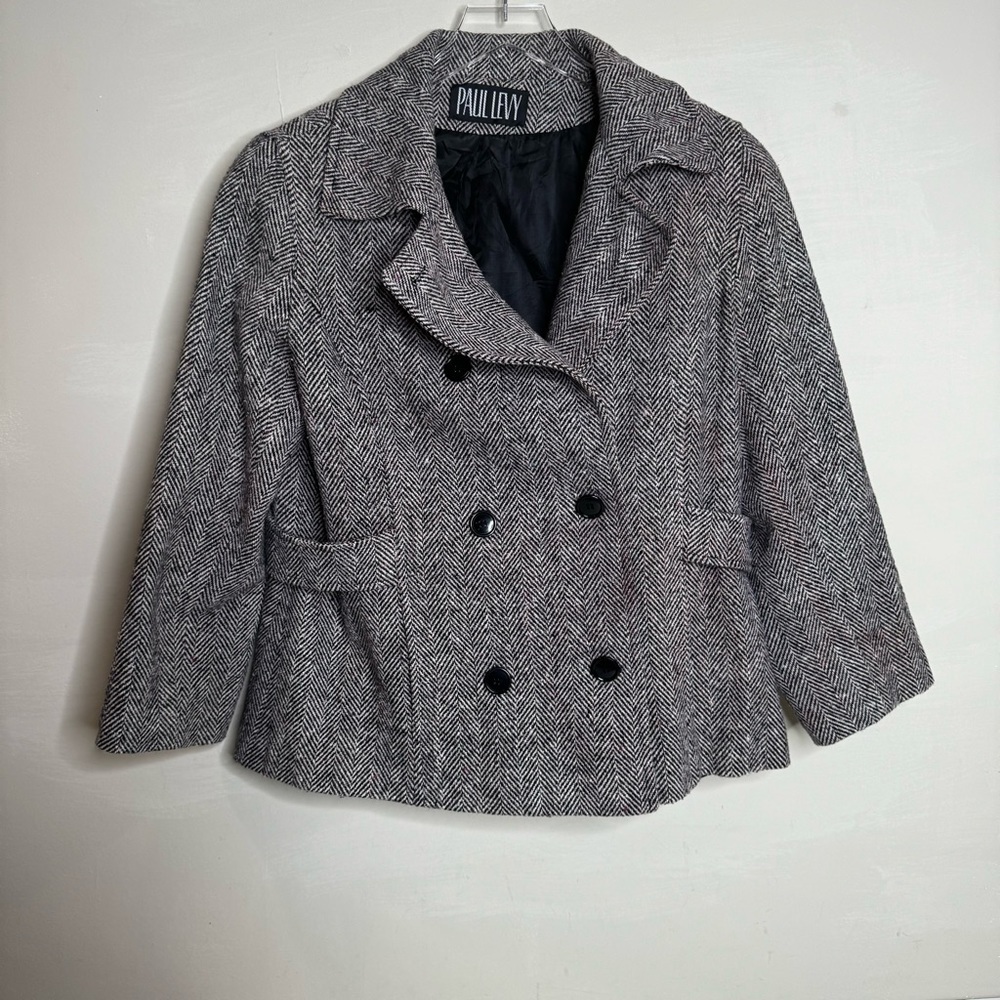 Paul Levy Multicolored Plaid Pure Wool coat Jacket